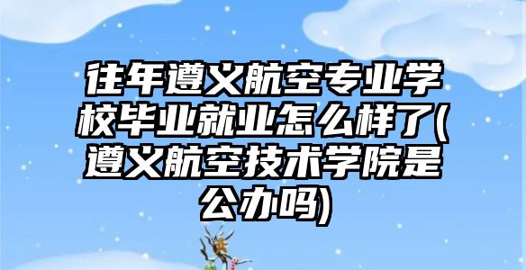 往年遵義航空專業學校畢業就業怎么樣了(遵義航空技術學院是公辦嗎)